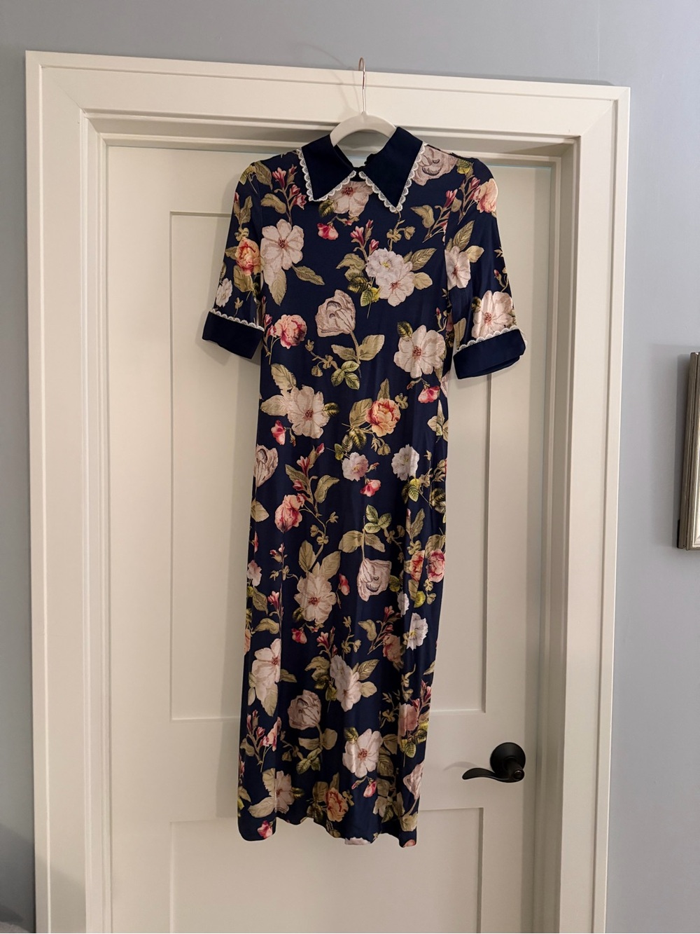 Alice & Olivia Delors Collared Flora Print Dress Size 0